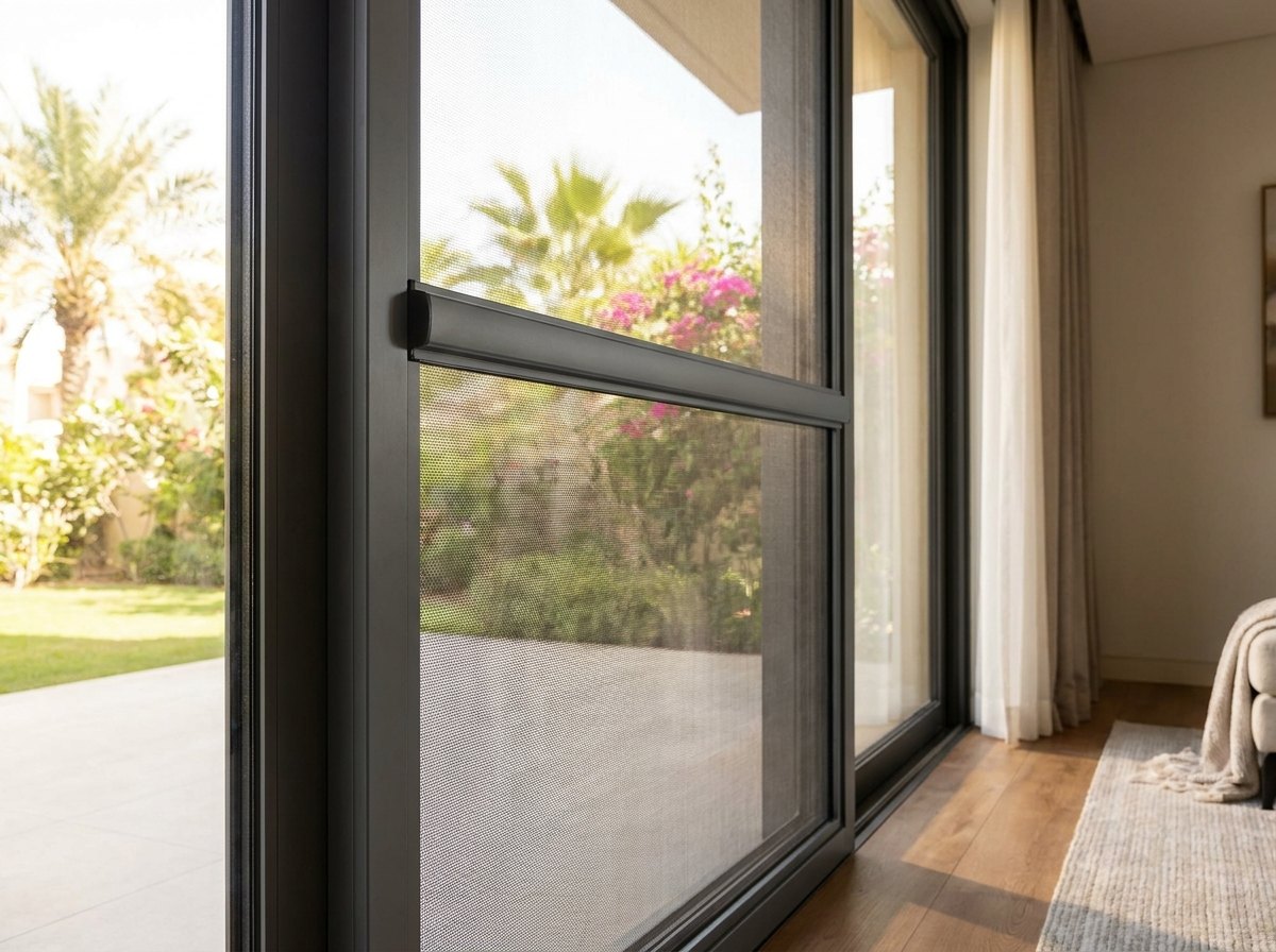 Retractable Flyscreens installed on a Dubai home