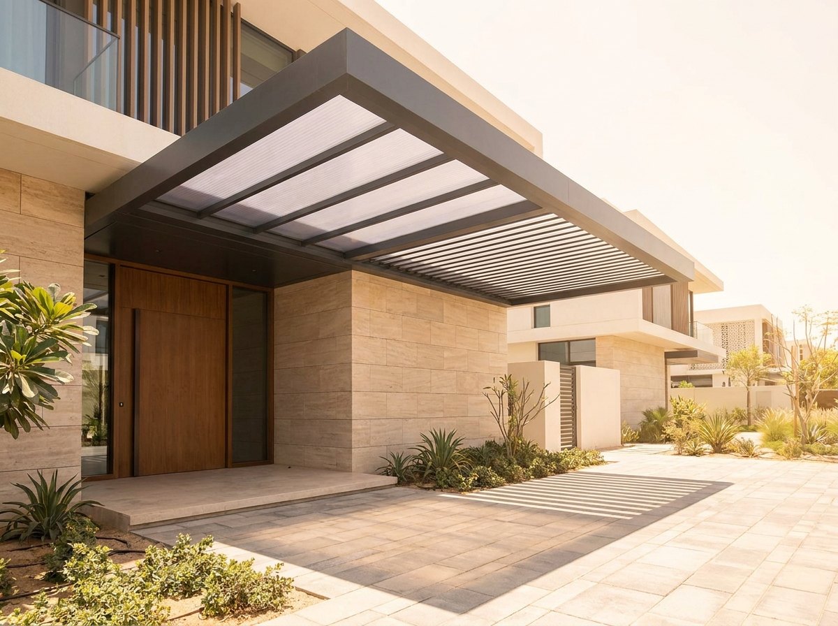 Aluminium entrance canopy