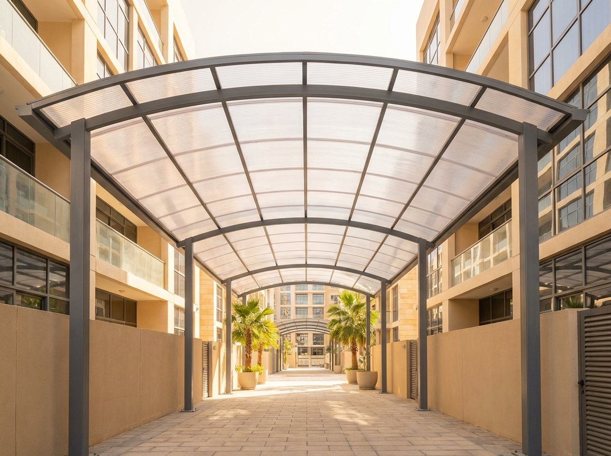 Polycarbonate walkway cover