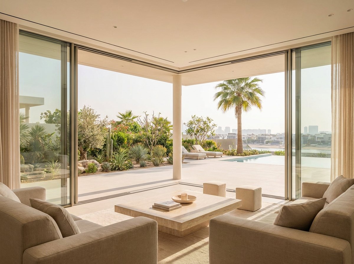 Corner sliding doors